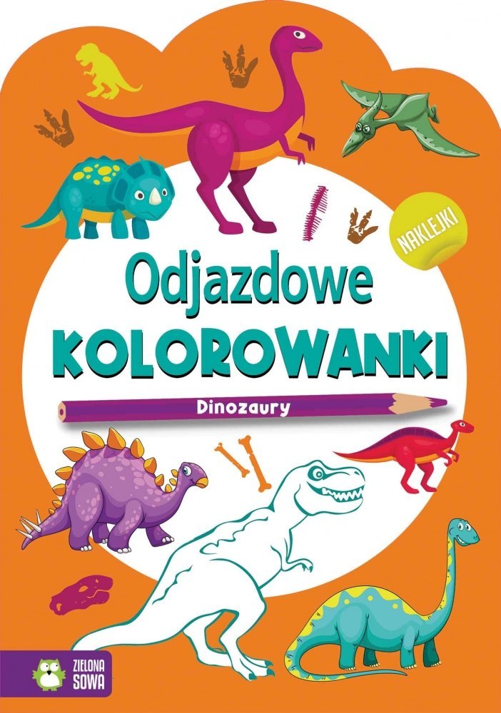 ODJAZDOWE KOLOROWANKI. DINOZAURY WYDAWNICTWO ZIELONA SOWA